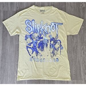 Slipknot Numbers Band T Shirt Unisex Medium Yellow NWOT